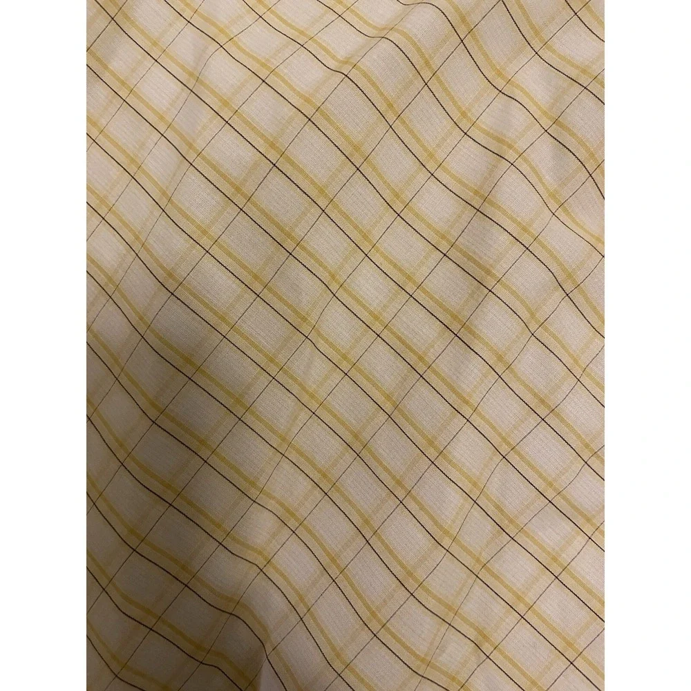 Banana Republic Long Sleeve Button Up Shirt Yellow Black Diamond Medium JBHS
